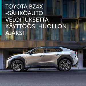 Varaa nyt huolto Toyotallesi, ja saat meiltä huollon ajaksi Toyota bZ4X -sähköauton käyttöösi veloituksetta! Huoltoa var...